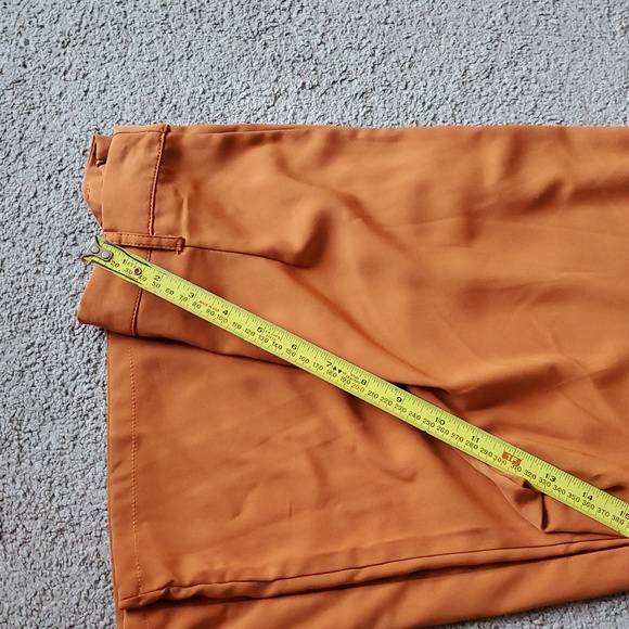 Women's Haoduoyi Orange Wide Leg High Waist Pants Trousers Size M - Picture 10 of 11